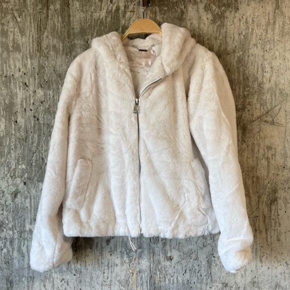 GUESS Women's Theoline Faux-Fur Jacket Size M - Picture 3 of 9